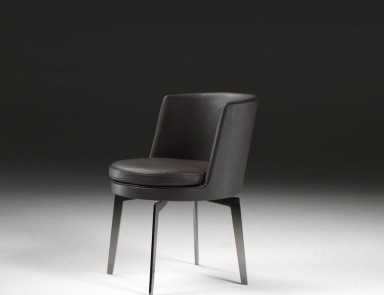 Chair with low backrest and round seat Feel Good, Flexform