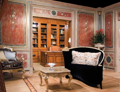 Panel boiserie Collection 1020, Ezio Bellotti (library furniture, Italy)
