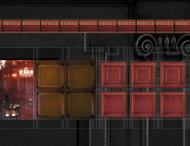 Ceiling panels, Ezio Bellotti (library furniture, Italy)