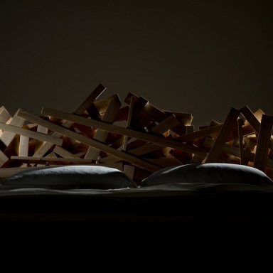 The Favela bed has a double bed 