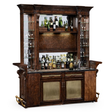 Bar Cabinet Tudor Oak
