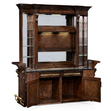 Bar Cabinet Tudor Oak