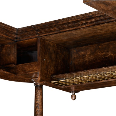 The upper tier of the bar Tudor Oak