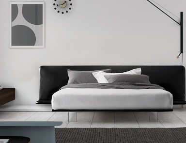 Double bed on legs-straps Filo, Pianca