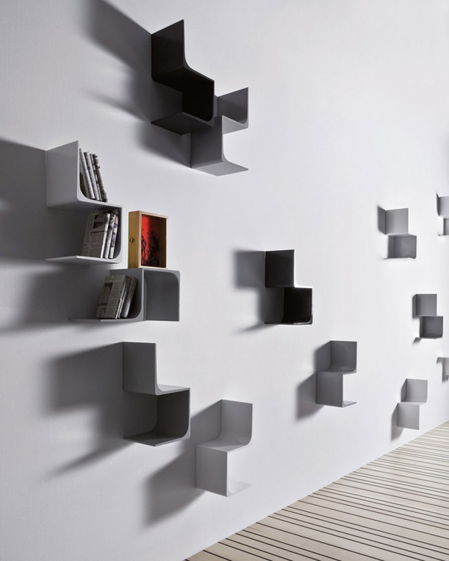 Modular shelf for storing CDS / DVDs or books MP3, Pianca