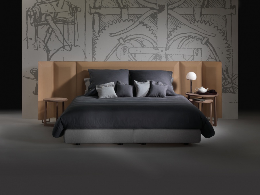 Bed with high headboard Eden Flexform