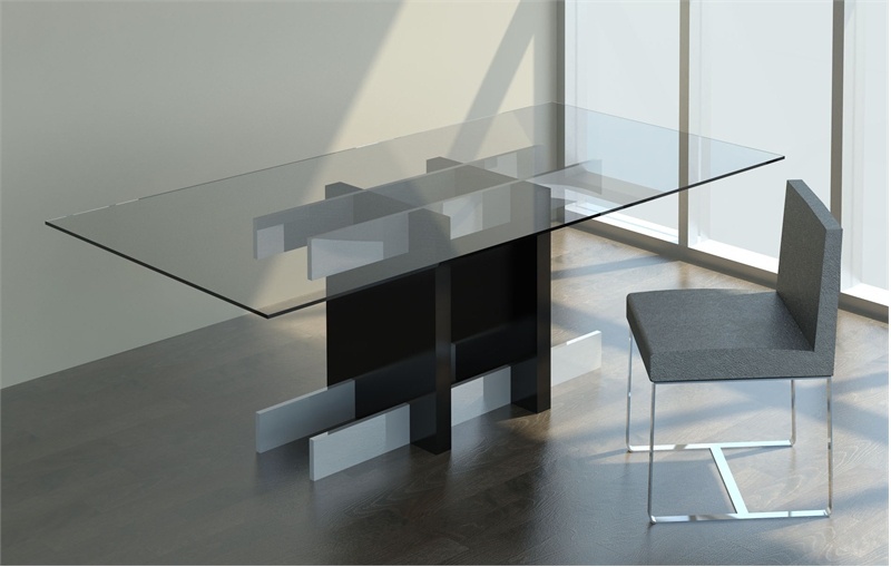Dining table made of glass, Ester - features tisettanta furnishings