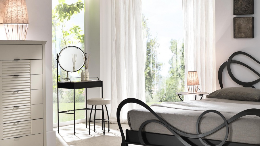 Aladino dressing table with a frame of wrought iron, Cantori