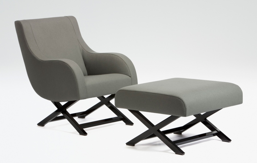 Armchair with pouf Carmen, Armani Casa