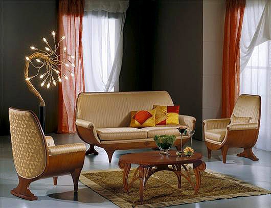 Armchair upholstered in fabric DI01, Carpanelli