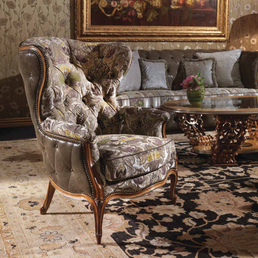 Chair in leather upholstery, Ezio Bellotti