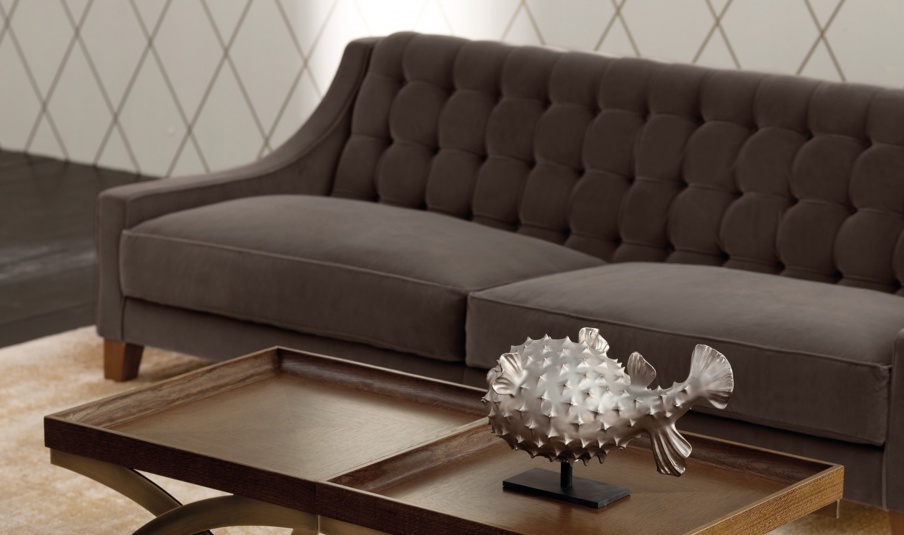 Two seater sofa with quilted upholstery Classic Rosalie, Angelo Cappellini