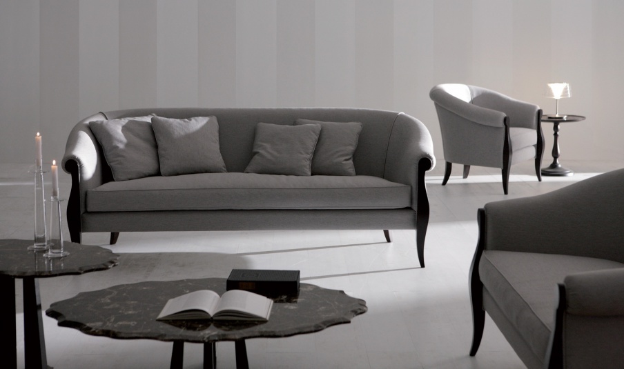 Sofa with fabric upholstery Siebel, Angelo Cappellini