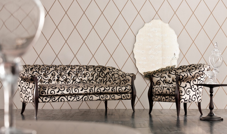 Sofa with tufted back Classic Siebel, Angelo Cappellini