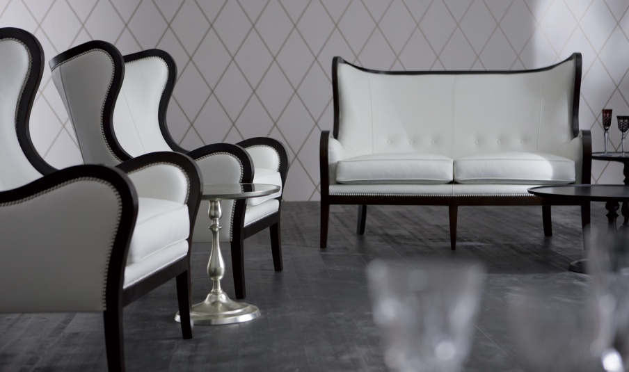 Sofa with high back Vanessa, Angelo Cappellini