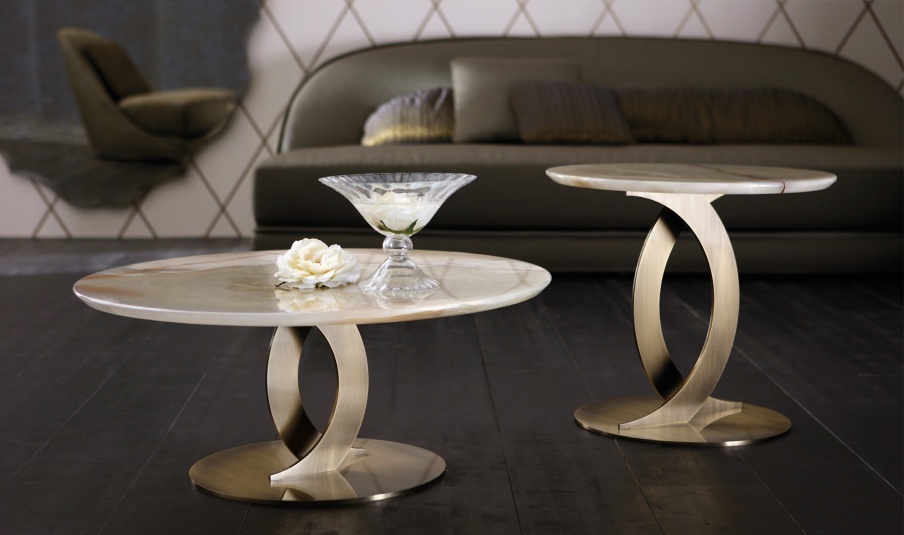 Coffee table with marble top Ludmilla, Angelo Cappellini