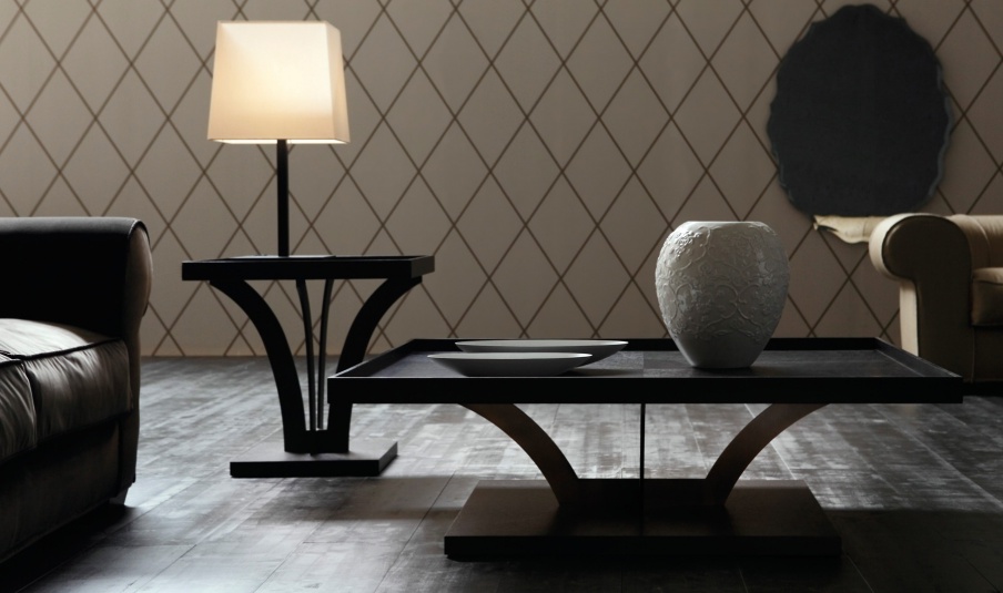 Coffee table on a frame of metal Ruslan, Angelo Cappellini