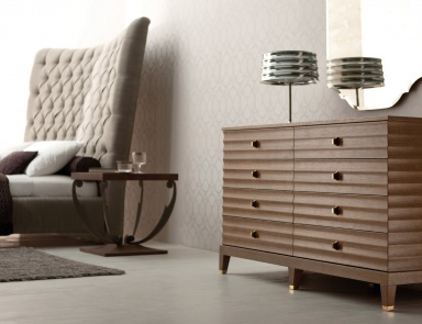 A chest of drawers with fluted surface Elettra, Angelo Cappellini
