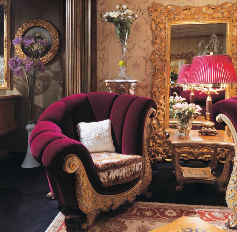 The chair frame is made of wood, Ezio Bellotti