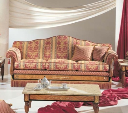 Three-seater sofa upholstered Kyoto, Caspani Tino