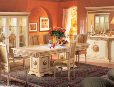 Dining table on a frame of solid wood Miami, Caspani Tino