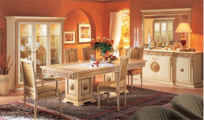 Dining table on a frame of solid wood Miami, Caspani Tino