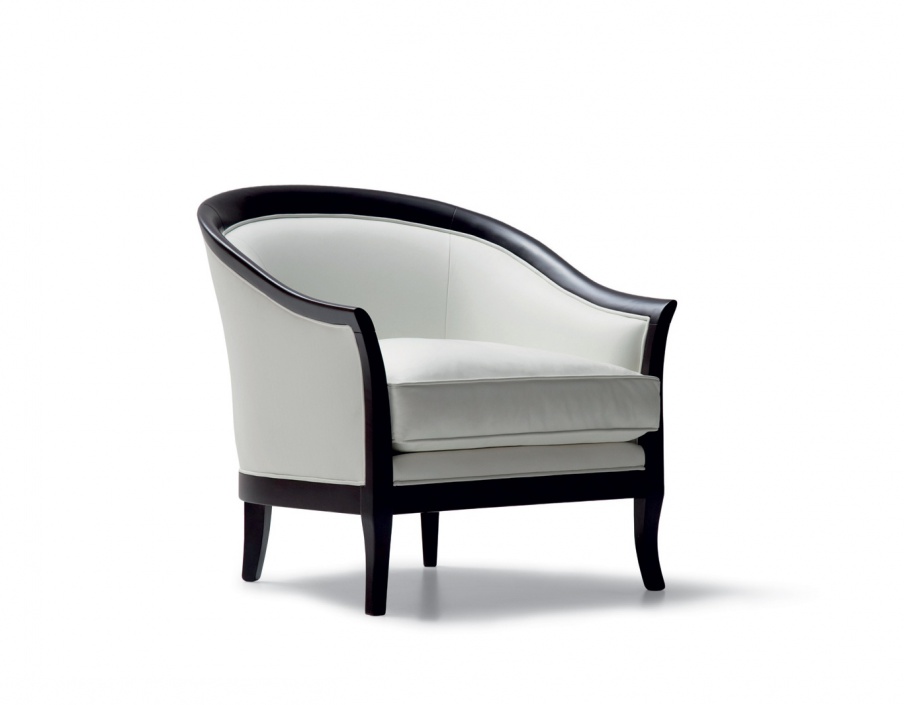 Armchair with a curved backrest Marta, Angelo Cappellini