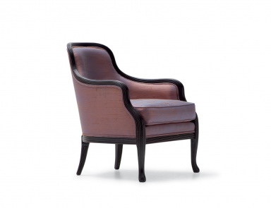 Chair with semi circular back and armrests Contemporary Opera, Angelo Cappellini