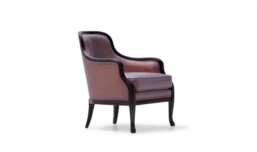 Chair with semi circular back and armrests Contemporary Opera, Angelo Cappellini