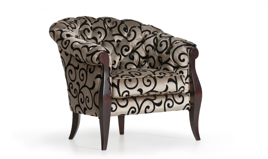 Armchair with a curved backrest Siebel Classic, Angelo Cappellini