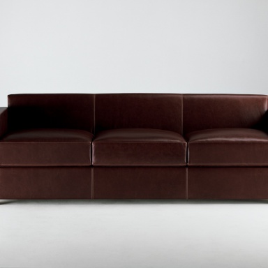 Three Seater Sofa Linea On Wooden Base Poltrona Frau Luxury