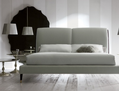 Bed with upholstered headboard Iris, Angelo Cappellini