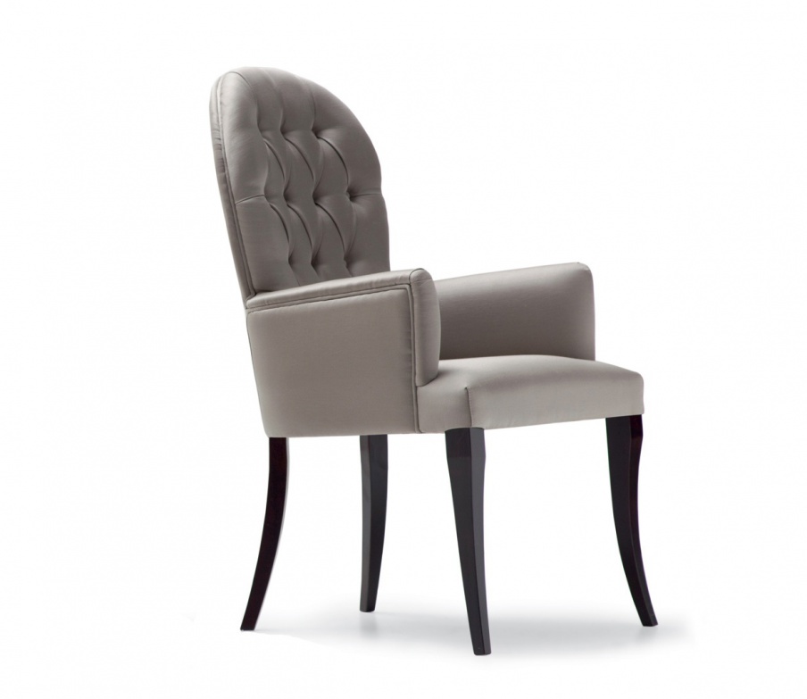 Chair with armrests and padded backrest Georges, Angelo Cappellini