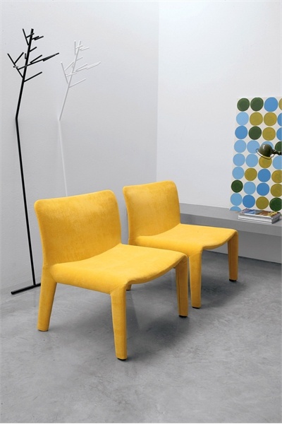 Armchair on a steel frame upholstered in leather or fabric Tess X Cattelan italia