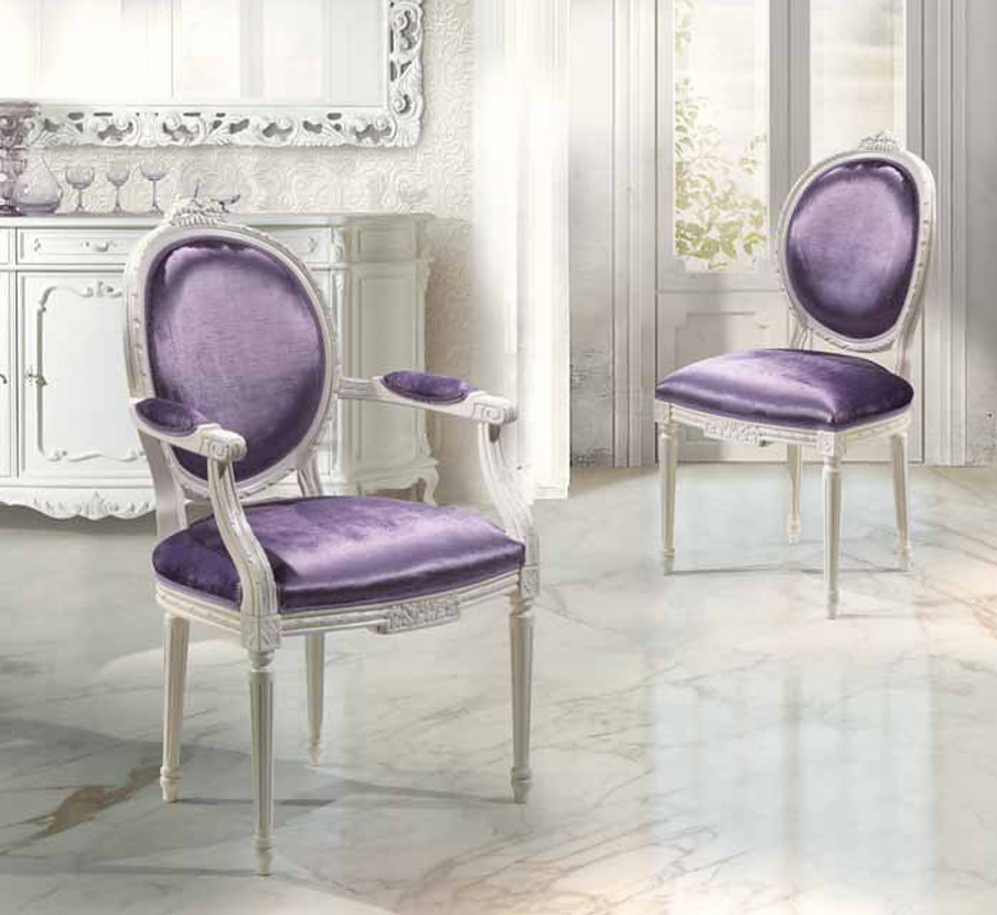 Chair with carved frame Mediterraneo, Angelo Cappellini