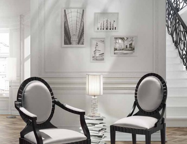 Chair with carved frame Mediterraneo, Angelo Cappellini