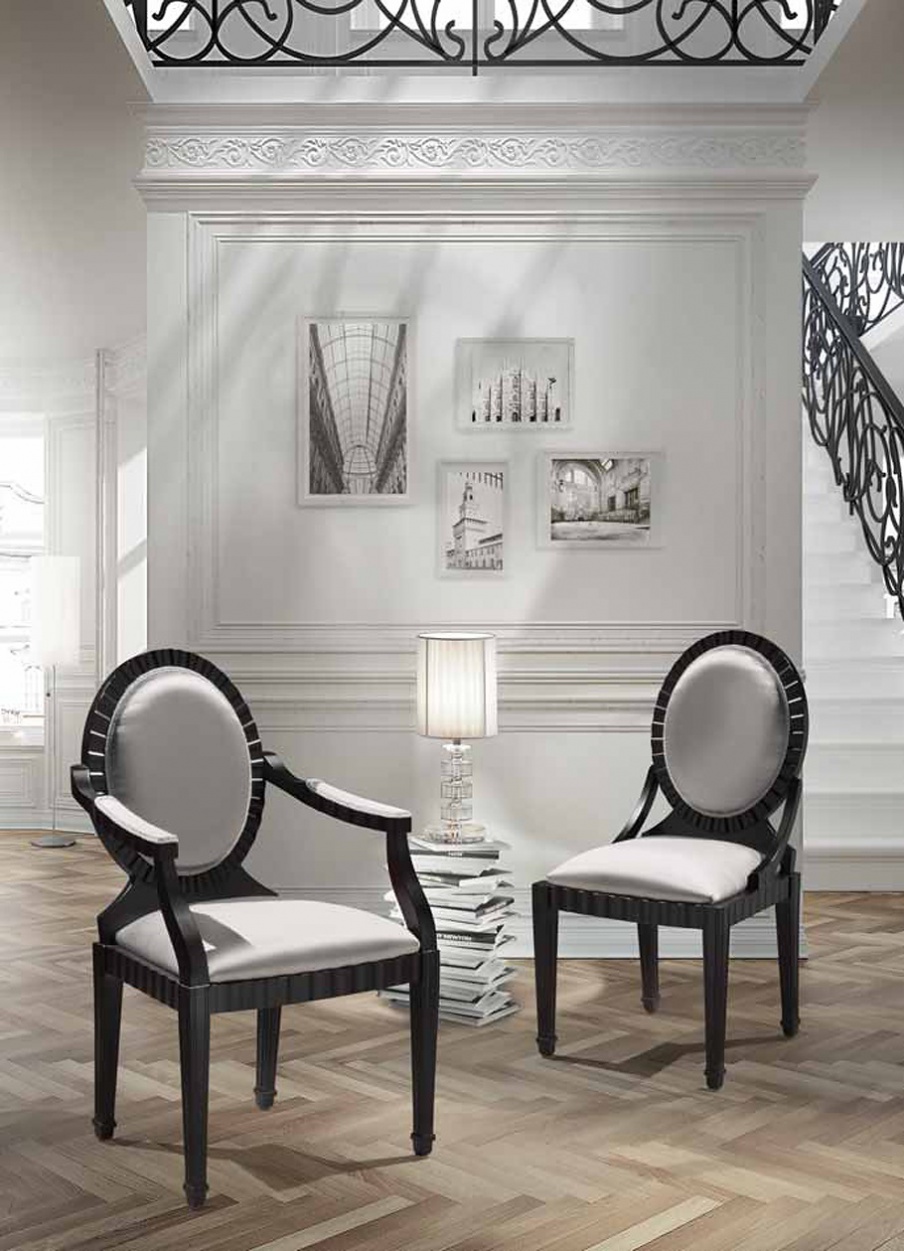 Chair with carved frame Mediterraneo, Angelo Cappellini