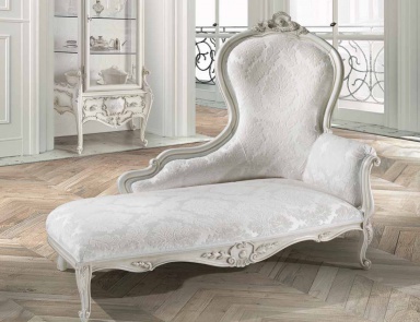Chaise lounge with carved frame Mediterraneo, Angelo Cappellini