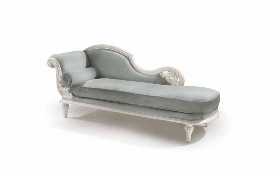 Chaise lounge with carved frame Mediterraneo, Angelo Cappellini