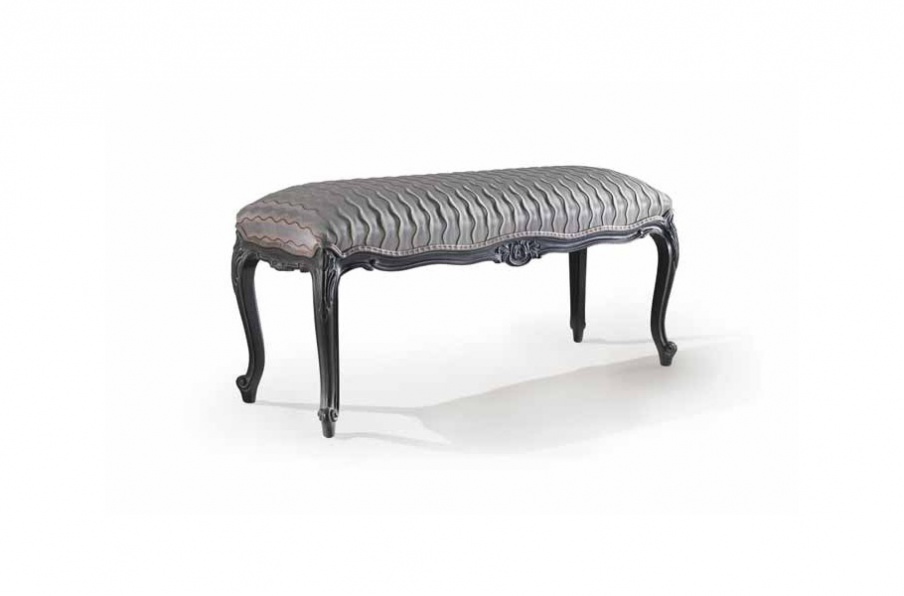 Bench with carved frame from wood Mediterraneo, Angelo Cappellini