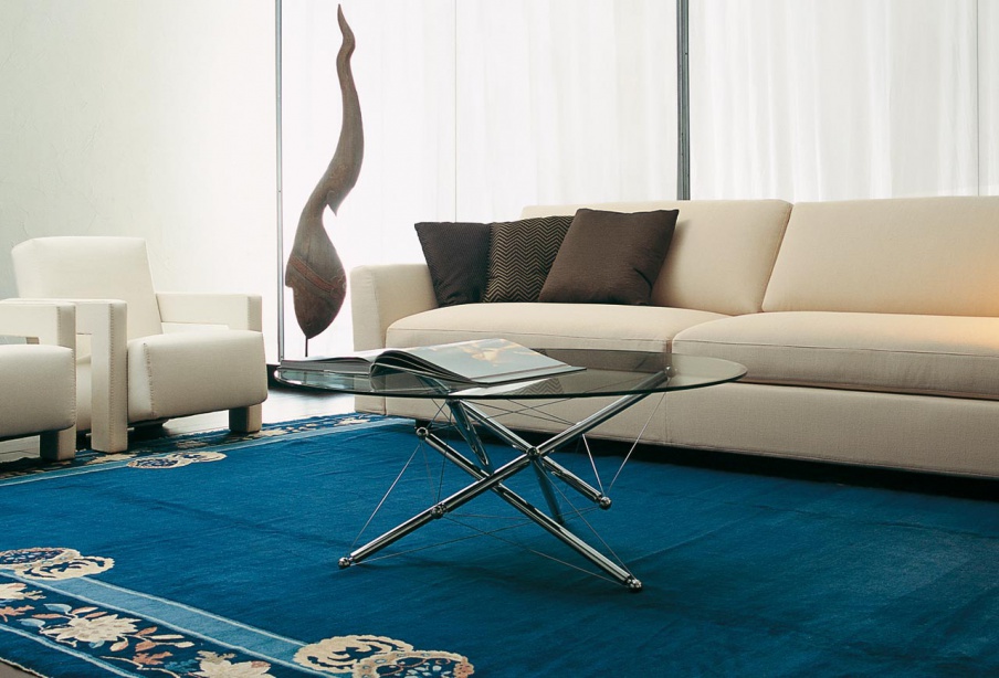 713/714 coffee table on a metal frame, Cassina