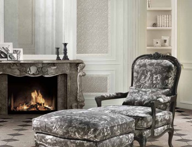 Chair with Ottoman Mediterraneo, Angelo Cappellini