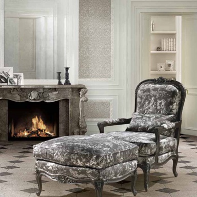 Chair with Ottoman Mediterraneo