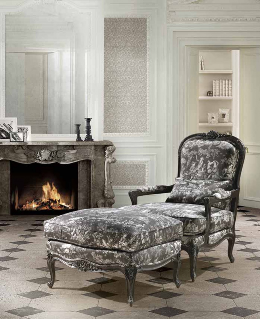 Chair with Ottoman Mediterraneo, Angelo Cappellini