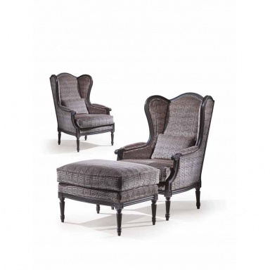 Chair with Ottoman Mediterraneo