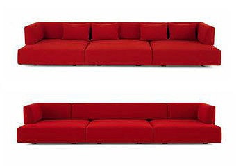 A modular sofa on a frame of MDF Esse Module 2, Edra