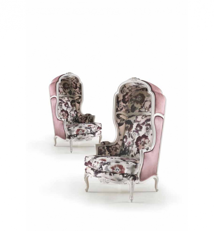 The chair and Ottoman on figured legs Mediterraneo, Angelo Cappellini