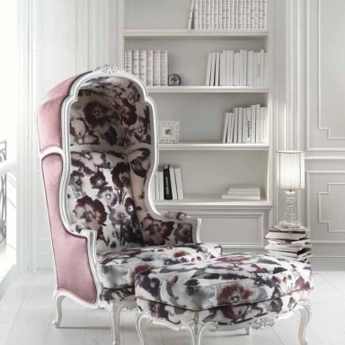 Chair with Ottoman Mediterraneo