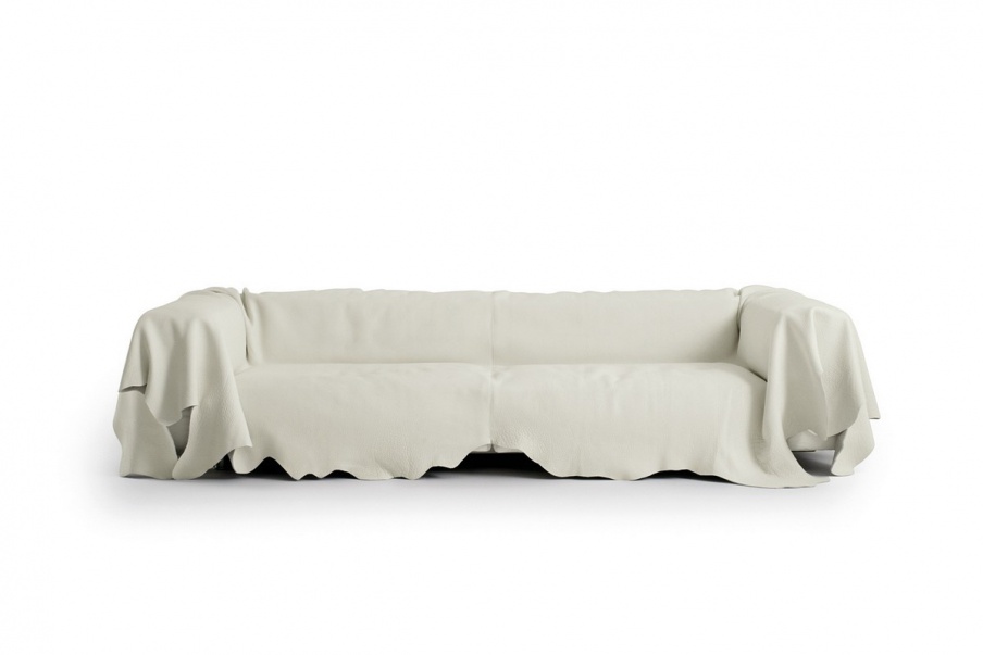 Sofa leather upholstered Sofa Gran Khan, Edra