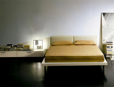 Bed with upholstered headboard Victor, EmmeBi